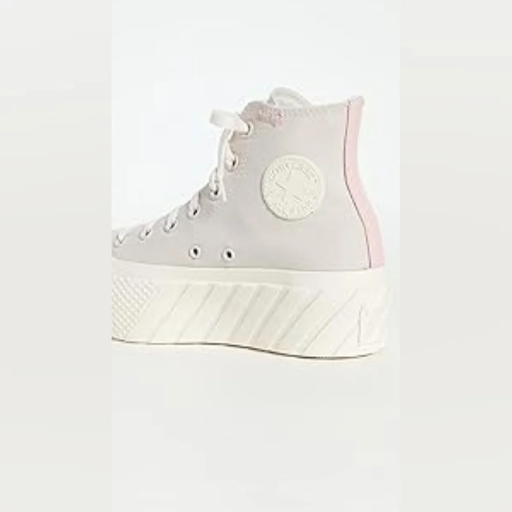 Converse White/Cream Platform Lace-Up High-Top Boots - Picture 3 of 11